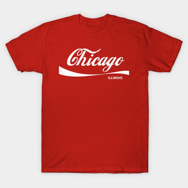 Chicago / Retro Faded Style Design T-Shirt by DankFutura